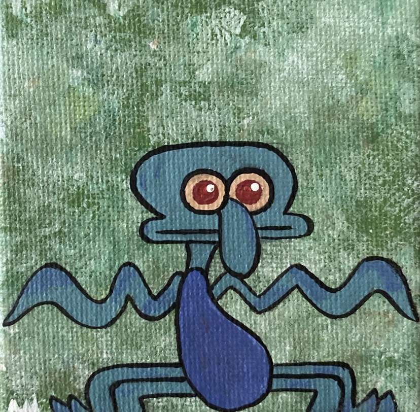 Dancing Squidward Mini Canvas